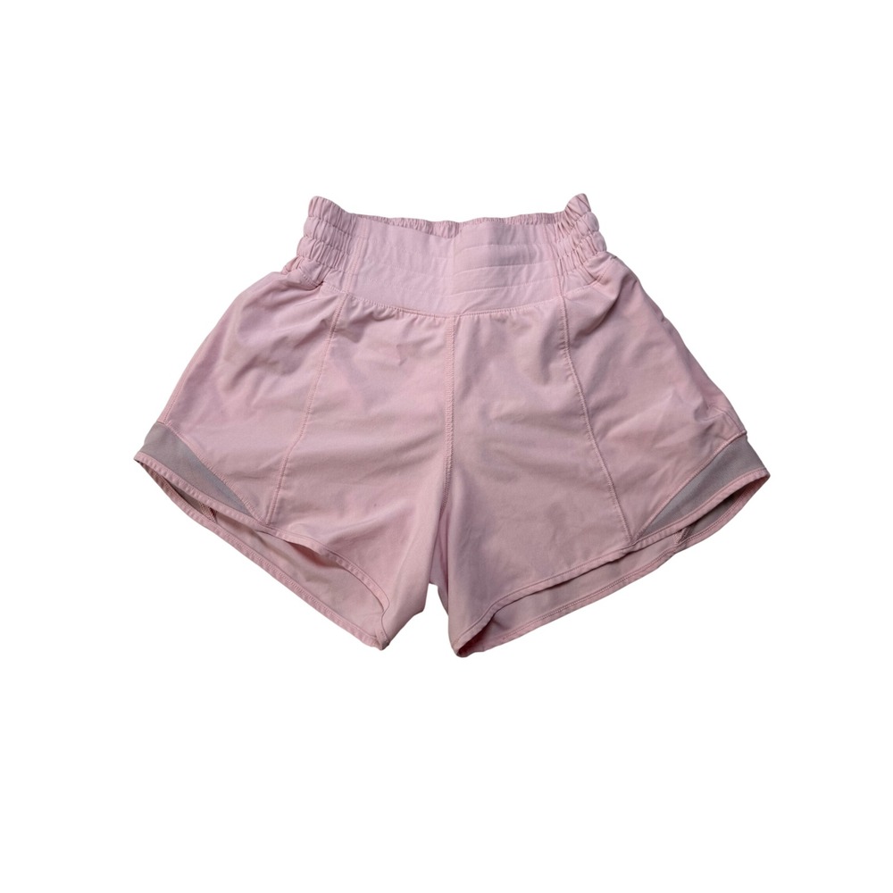 Lululemon Track That High-Rise Lined Short 3" Pink Size 0